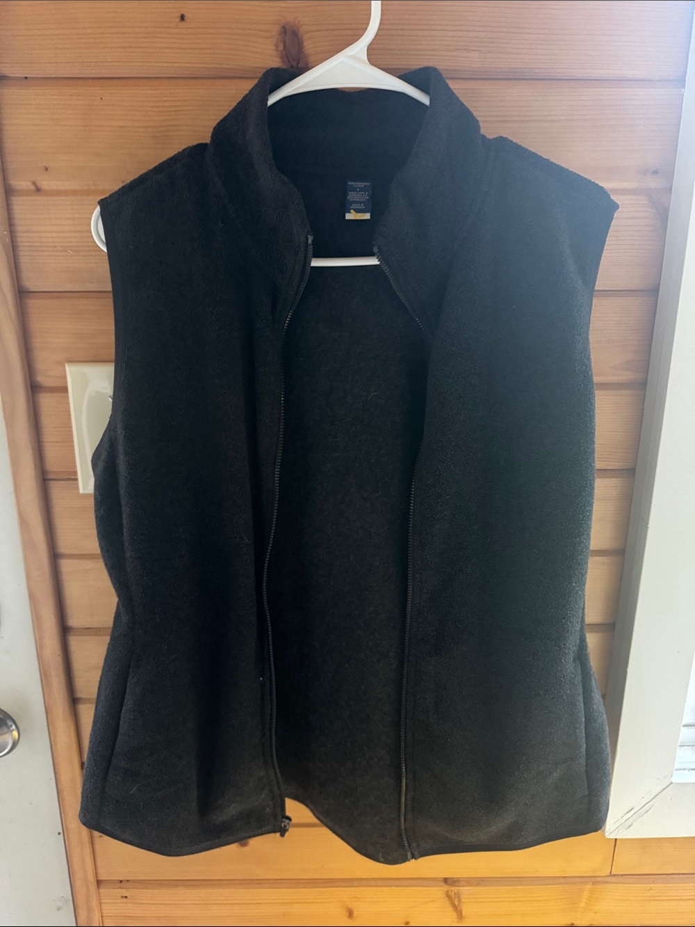 Old Navy Black Fleece Zip-Up Vest